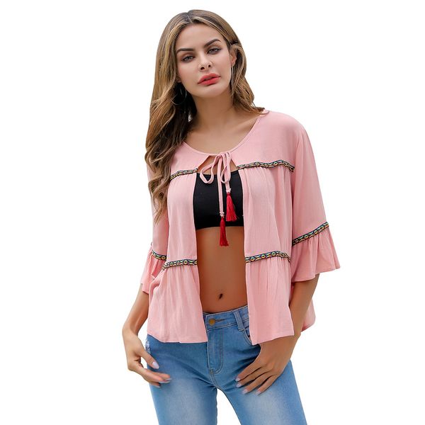 2019 fashion new women's cardigan cape,spring and summer thin type lady's coats,flare sleeve sweet style, Black
2019 fashion new women's cardigan cape,spring and summer thin type lady's coats,flare sleeve sweet style, Black