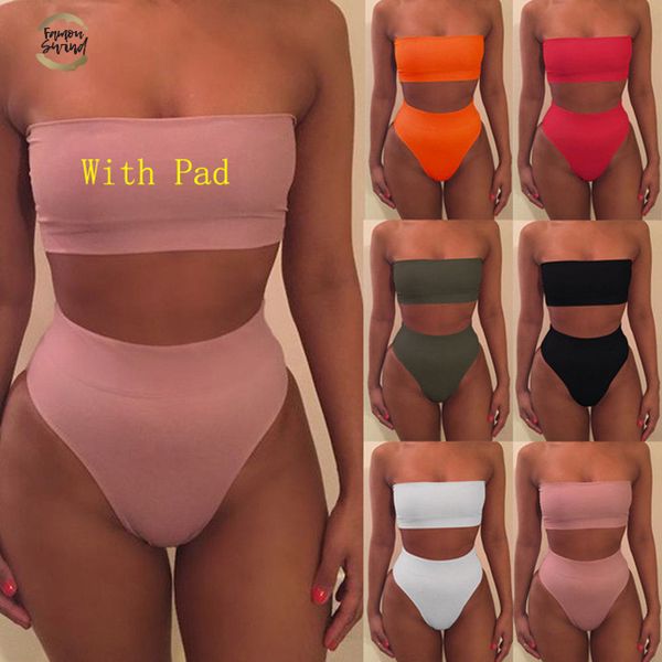 high waist swimsuit geometric bikini women brazilian pad swimwear push up bandeau plus size bottom bikini set bathing suits, White;black
high waist swimsuit geometric bikini women brazilian pad swimwear push up bandeau plus size bottom bikini set bathing suits, White;black