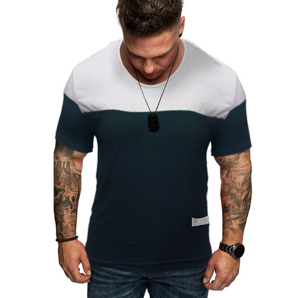 men's summer leisure o neck short sleeves patchwork cotton t-shirt bodybuilding slim fit tee fashion male clothing new 2019, White;black
men's summer leisure o neck short sleeves patchwork cotton t-shirt bodybuilding slim fit tee fashion male clothing new 2019, White;black