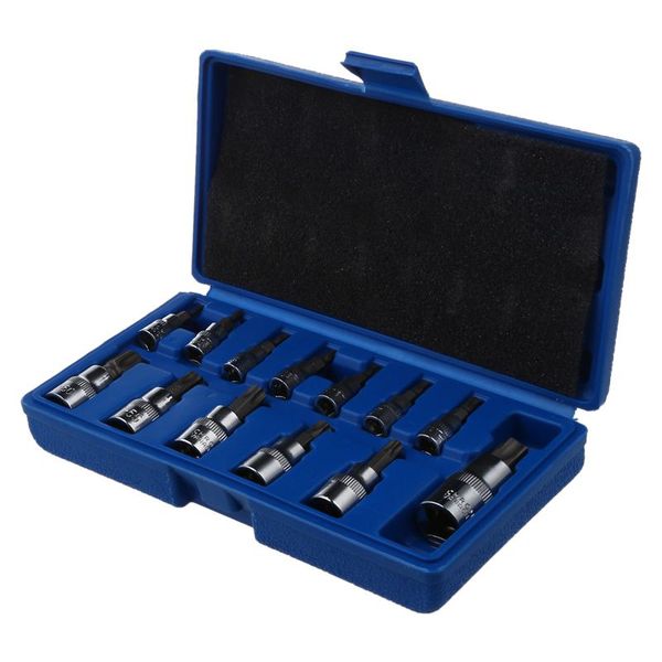 13 pcs tamper proof torx star bit socket set 1/4 3/8 and 1/2 inch drive t8 - t70 at724
13 pcs tamper proof torx star bit socket set 1/4 3/8 and 1/2 inch drive t8 - t70 at724