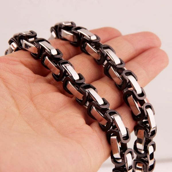 5/6/8mm 316l stainless steel silver black necklace or bracelet choose byzantine box chain jewelry 7-40" wholesale
5/6/8mm 316l stainless steel silver black necklace or bracelet choose byzantine box chain jewelry 7-40" wholesale
