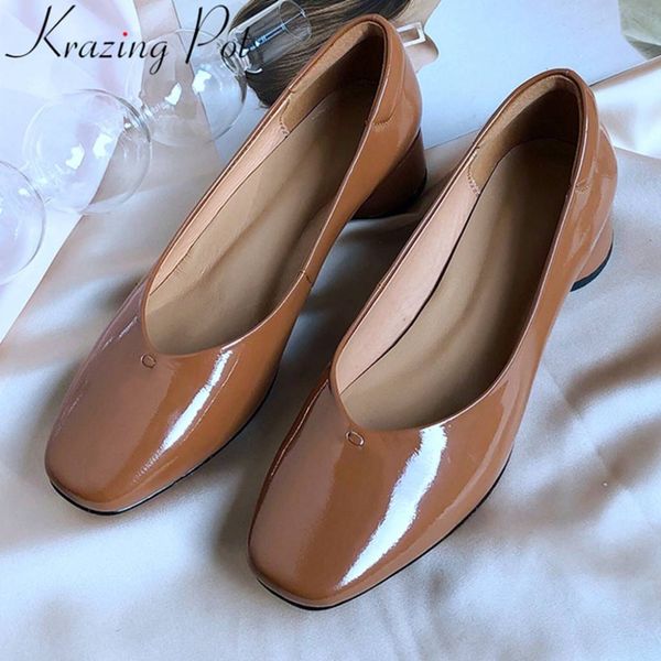 krazing pot office lady european superstar round med heels natural leater slip on square toe dress wedding pumps daily shoes l09, Black;white
krazing pot office lady european superstar round med heels natural leater slip on square toe dress wedding pumps daily shoes l09, Black;white