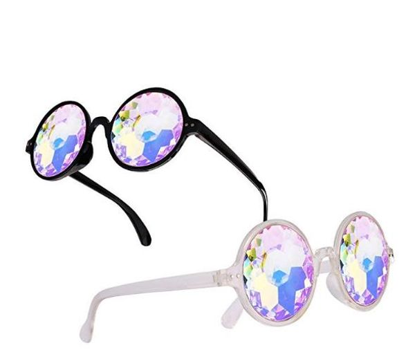 disco kaleidoscope glasses rainbow crystal lenses prism diffraction glass eye wear holiday punk goggles party event favors
disco kaleidoscope glasses rainbow crystal lenses prism diffraction glass eye wear holiday punk goggles party event favors