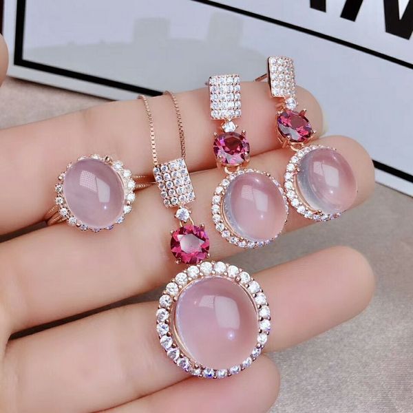 meibapj natural pink rose quartz gemstone fine jewelry set 925 pure silver necklace earrings and ring wedding jewelry for women, Black
meibapj natural pink rose quartz gemstone fine jewelry set 925 pure silver necklace earrings and ring wedding jewelry for women, Black