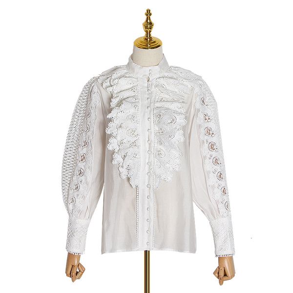 2 colors black and white fashion designer white lace long sleeve shirt loose lapel neck luxury vintage puff sleeve blouses for woman
2 colors black and white fashion designer white lace long sleeve shirt loose lapel neck luxury vintage puff sleeve blouses for woman