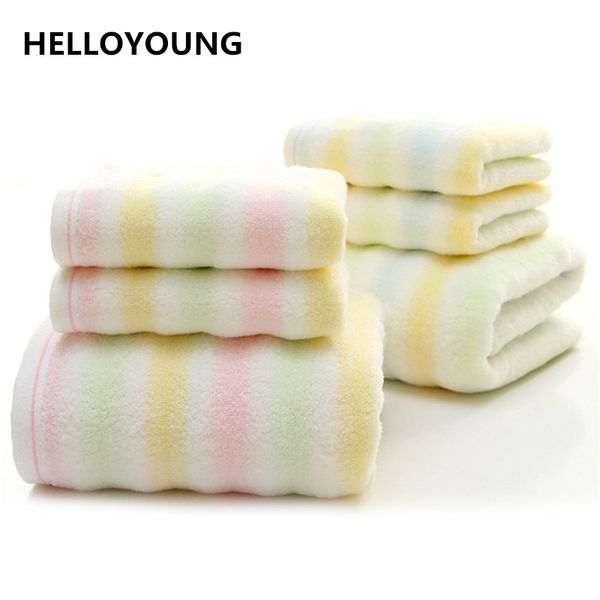 helloyoung 3-pieces rainbow stripe pattern cotton towel set bathroom super absorbent bath towel face towels
helloyoung 3-pieces rainbow stripe pattern cotton towel set bathroom super absorbent bath towel face towels