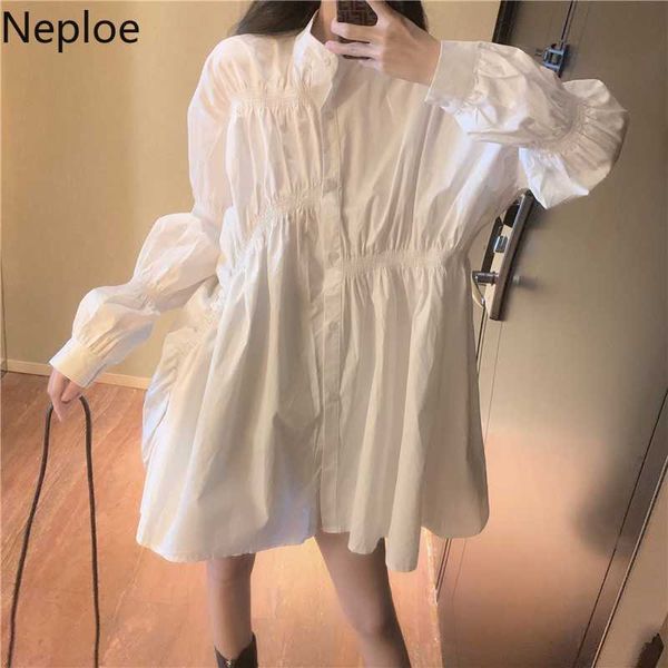 women's blouses & shirts neploe korean pleated irregular blouse 2021 spring long sleeve stand neck shirt single breasted solid medium-l, White
women's blouses & shirts neploe korean pleated irregular blouse 2021 spring long sleeve stand neck shirt single breasted solid medium-l, White