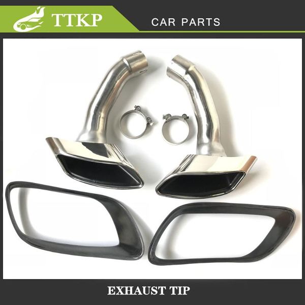 a pair of stainless steel 304 exhaust pipe tip mufflers for x6 e71 suitable for 2008 ~ 2014 tailpipe modification
a pair of stainless steel 304 exhaust pipe tip mufflers for x6 e71 suitable for 2008 ~ 2014 tailpipe modification