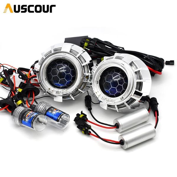 2.5 inch honeycomb bixenon projector lens with led angel eyes h1 hid xenon kit ballast h7 h4 car model modify
2.5 inch honeycomb bixenon projector lens with led angel eyes h1 hid xenon kit ballast h7 h4 car model modify