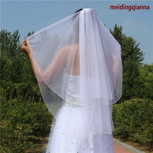 fashional white ivory champagne red purple pink black wedding veil elegant two-layer beaded edge hip length meidingqianna brand bridal veil
fashional white ivory champagne red purple pink black wedding veil elegant two-layer beaded edge hip length meidingqianna brand bridal veil