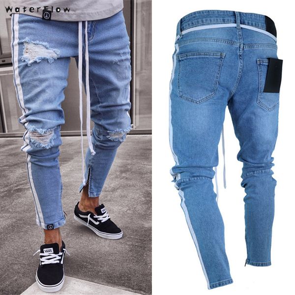 slim jeans for men distressed stretch jeans ice blue ripped skinny slim fit dropshipping new tape design
slim jeans for men distressed stretch jeans ice blue ripped skinny slim fit dropshipping new tape design