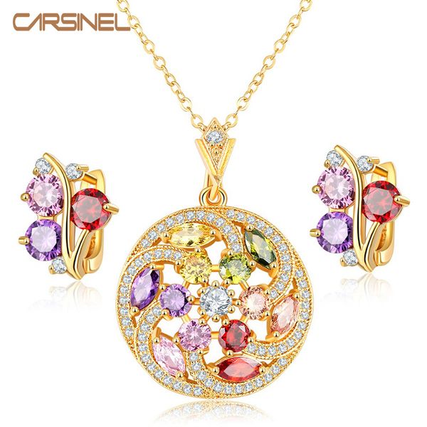 carsinel new arrival gold color jewelry sets fashion multi-color zircon stone necklace earring set wedding & engagement jewelry, Silver
carsinel new arrival gold color jewelry sets fashion multi-color zircon stone necklace earring set wedding & engagement jewelry, Silver