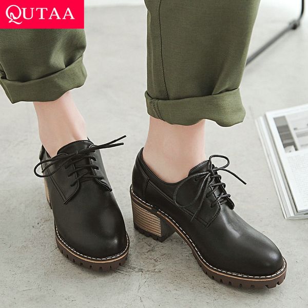 qutaa 2019 women shoes platform pu leather square high heel round toe women pumps spring/autumn shoes ladies pumps size 34-43, Black
qutaa 2019 women shoes platform pu leather square high heel round toe women pumps spring/autumn shoes ladies pumps size 34-43, Black