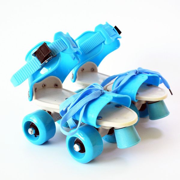 

new children two lines roller skates double row 4 wheel skating shoes adjustable sliding slalom inline patines kids'gift ib02