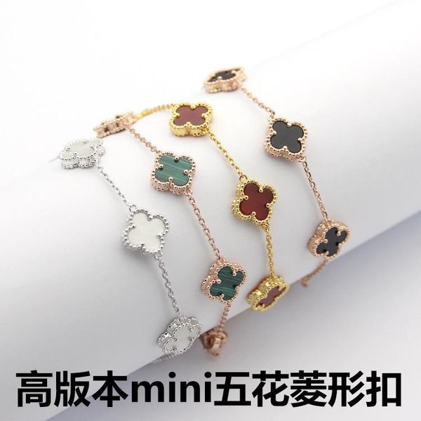 2020 designer mini five flower four leaf flower shell bracelet sub gold diamond buckle high version mini five flower bracelet, Black
2020 designer mini five flower four leaf flower shell bracelet sub gold diamond buckle high version mini five flower bracelet, Black