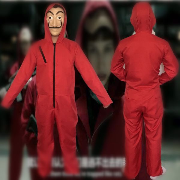spain tv series prop wear halloween cosplay outfits carnival jumpsuit children la casa de papel theme costume, Black;red
spain tv series prop wear halloween cosplay outfits carnival jumpsuit children la casa de papel theme costume, Black;red