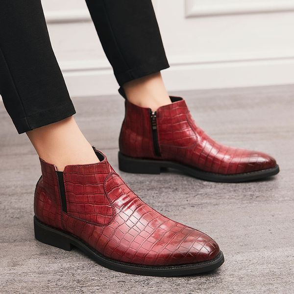 cimim brand winter business comfortable men's boots luxury high fashion leather boots outdoor men office casual shoes trend, Black
cimim brand winter business comfortable men's boots luxury high fashion leather boots outdoor men office casual shoes trend, Black