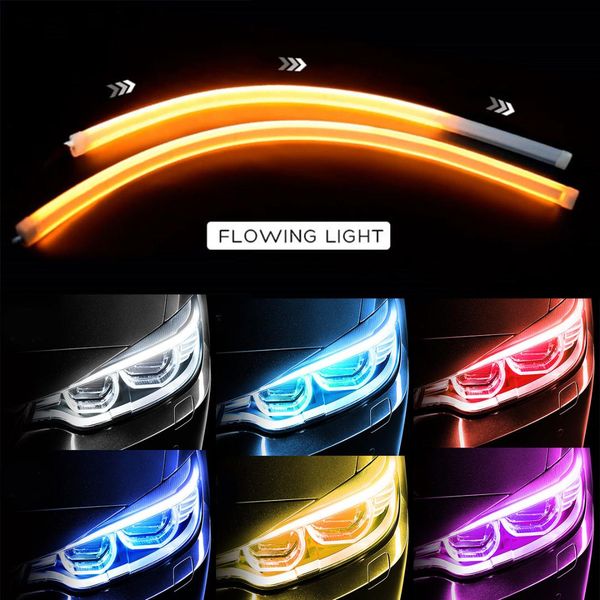 2шт led drl дневные ходовые огни сигнал поворота drl светодиодные полосы света автомобиля аксессуары тормозные боковые фары фары для авто
2шт led drl дневные ходовые огни сигнал поворота drl светодиодные полосы света автомобиля аксессуары тормозные боковые фары фары для авто