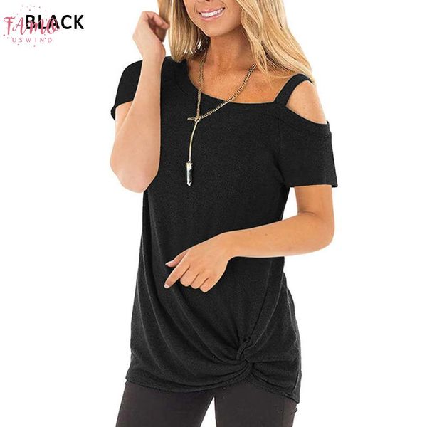 t shirt women cold shoulder short sleeve 2020 new summer tee shirts women clothes fashion tie long tees female camiseta, White
t shirt women cold shoulder short sleeve 2020 new summer tee shirts women clothes fashion tie long tees female camiseta, White