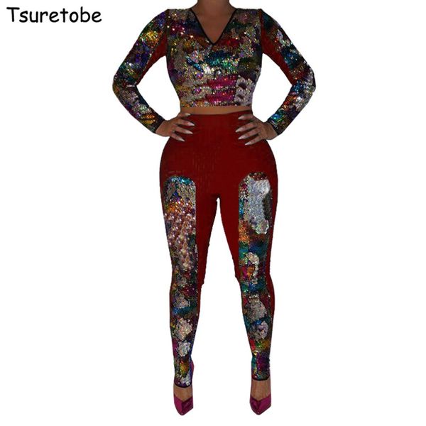 tsuretobe printed sequined jumpsuit women tracksuit fashion color elegant bodysuit female long sleeve casual jumpsuit slim, Black;white
tsuretobe printed sequined jumpsuit women tracksuit fashion color elegant bodysuit female long sleeve casual jumpsuit slim, Black;white