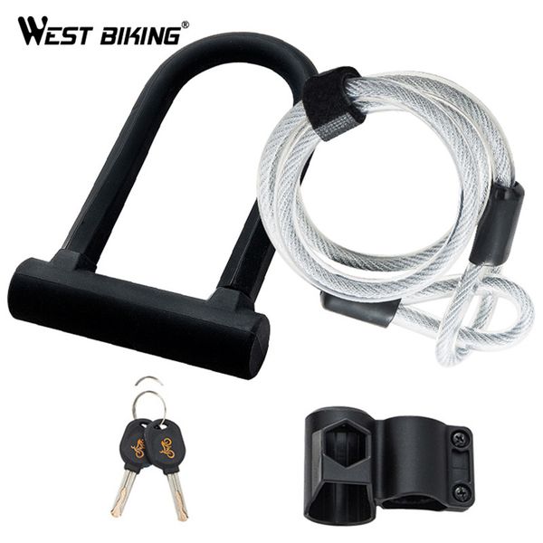 west biking safety bike u lock steel mtb road bike bicycle cable lock anti-theft heavy duty set cycling u-lock with cable
west biking safety bike u lock steel mtb road bike bicycle cable lock anti-theft heavy duty set cycling u-lock with cable