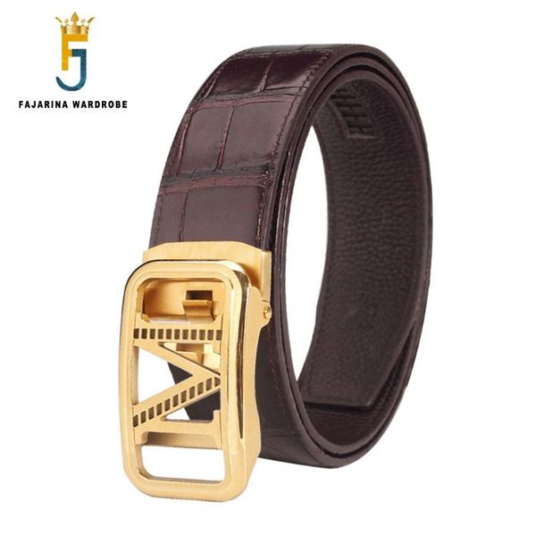 fajarina crocodile pattern cowskin leather belt men's formal letter stainless steel buckle for men 2019 new zdfj280, Black;brown
fajarina crocodile pattern cowskin leather belt men's formal letter stainless steel buckle for men 2019 new zdfj280, Black;brown