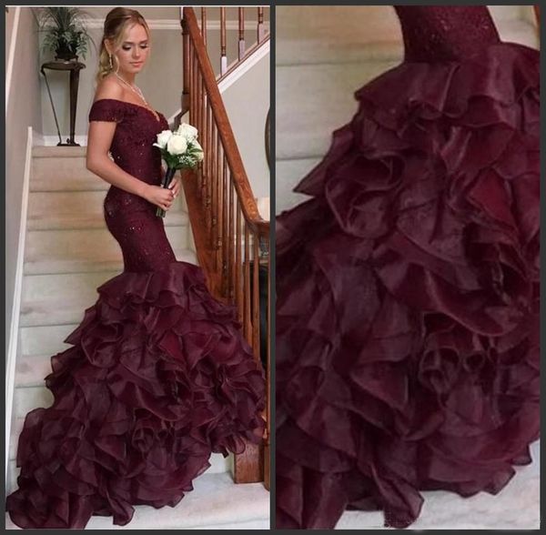 Dark Purple Sweep Train Lace Sequin Organza Mermaid Prom Dresses 2019 Off The Shoulder Evening Dresses Black Girl Party Gowns Custom Made
Dark Purple Sweep Train Lace Sequin Organza Mermaid Prom Dresses 2019 Off The Shoulder Evening Dresses Black Girl Party Gowns Custom Made