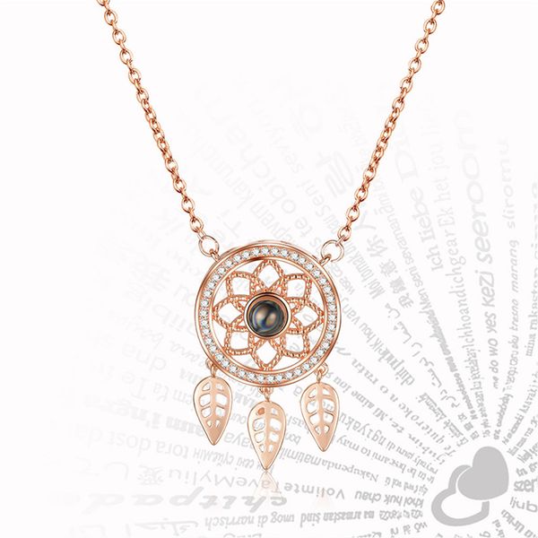 bohemian women necklace dream catcher 100 languages i love you projection pendant necklace jewelry gift collares de moda 20h, Silver
bohemian women necklace dream catcher 100 languages i love you projection pendant necklace jewelry gift collares de moda 20h, Silver