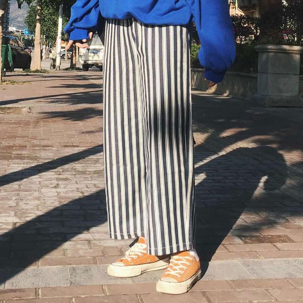 spring 2018 fashion new women's wide leg pants high waist stripe summer trousers womens loose pockets street wear, Black;white
spring 2018 fashion new women's wide leg pants high waist stripe summer trousers womens loose pockets street wear, Black;white