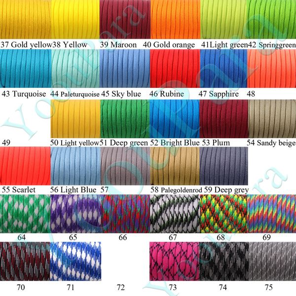 230 colors paracord 550 100ft 50ft paracord rope mil spec type iii 7strand paracorde 550 survival kit equipment wholesale
230 colors paracord 550 100ft 50ft paracord rope mil spec type iii 7strand paracorde 550 survival kit equipment wholesale