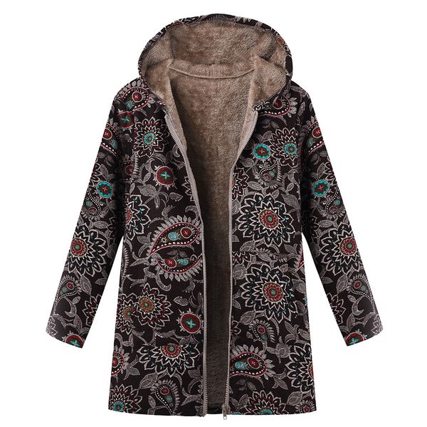 vintage plus size outerwear coat women winter zipper ethnic print hooded fleece long sleeve coat loose oversize overcoat female, Black;brown
vintage plus size outerwear coat women winter zipper ethnic print hooded fleece long sleeve coat loose oversize overcoat female, Black;brown