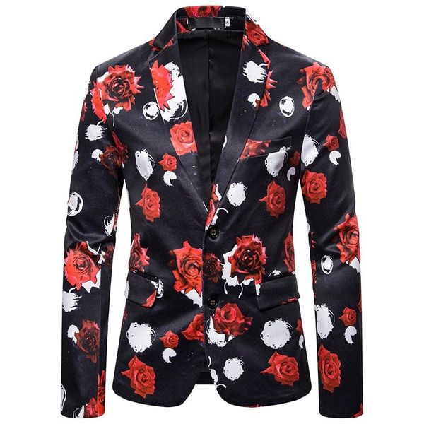 new rose pattern men's suit 3d digital printing mens blazer jacket business casual party wedding dj club stage singer clothes, White;black
new rose pattern men's suit 3d digital printing mens blazer jacket business casual party wedding dj club stage singer clothes, White;black