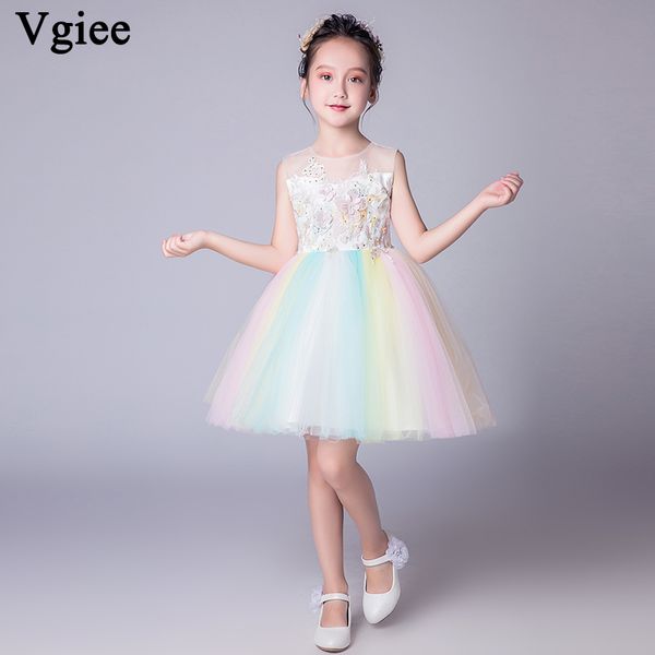 

vgiee kids dresses for girls birthday princess little girls clothing girl dresses for party and wedding outfits cc587, Red;yellow