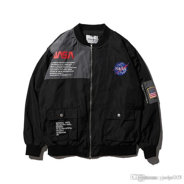 autumn couple jacket hip hop nas tide brand men and women ma1 flight jacket, Black;brown
autumn couple jacket hip hop nas tide brand men and women ma1 flight jacket, Black;brown