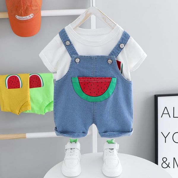4 sets/lot) 2020 summer boy's cothing set letter 051203, White