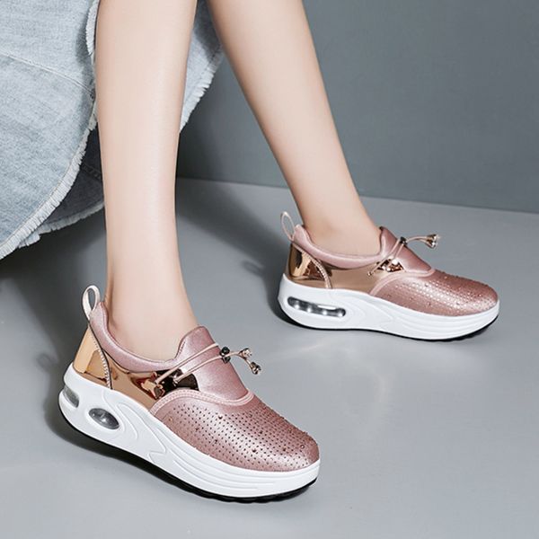Spring Autumn Women Shoes Air Cushion Breathable Mesh Rocking Shoes Soft Slip On Wedge Platform Sneakers Heighten Slimming Shoes
Spring Autumn Women Shoes Air Cushion Breathable Mesh Rocking Shoes Soft Slip On Wedge Platform Sneakers Heighten Slimming Shoes