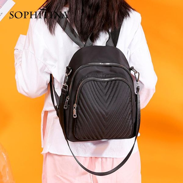 sophitina backpacks lady casual striped pattern upper many interior pocket shoulder bags women zipper messenger women's bags e51
sophitina backpacks lady casual striped pattern upper many interior pocket shoulder bags women zipper messenger women's bags e51