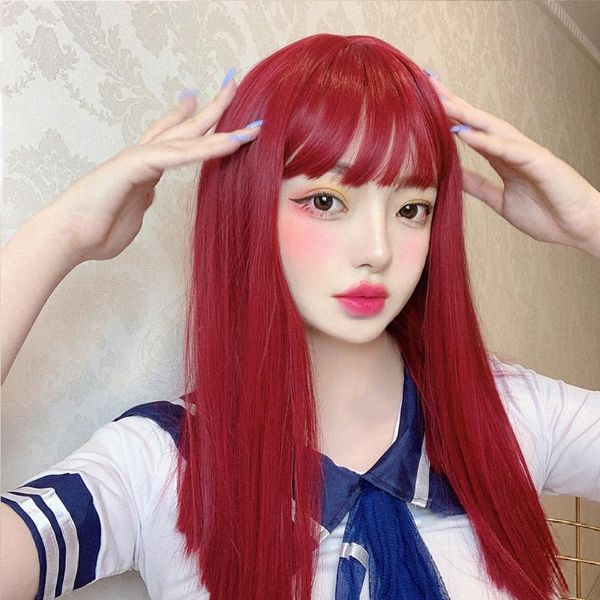 meifan synthetic mid-length straight cosplay lolita wig with bangs 18inch purple green red party wigs for black/white women
meifan synthetic mid-length straight cosplay lolita wig with bangs 18inch purple green red party wigs for black/white women