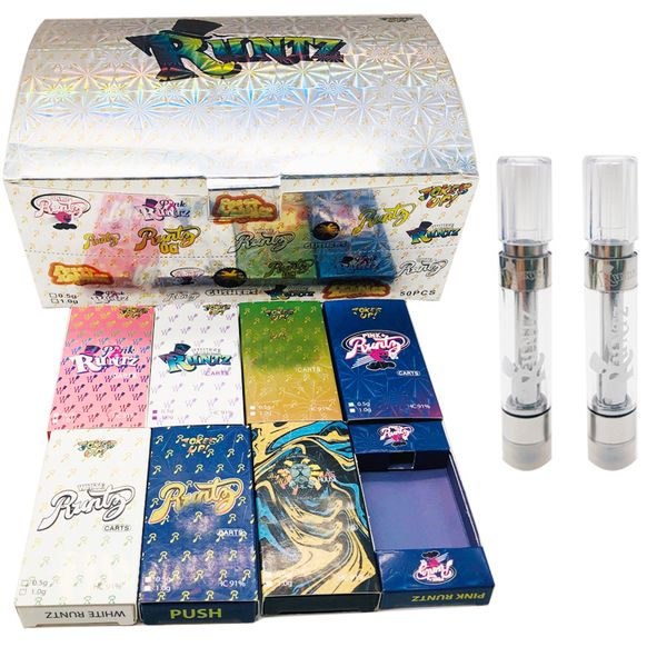 Runtz Vape Cartridges Empty Disposable Vape Pen 0.8ml 1ml Pressed-in Tip Carts 510 Oil Cartridges 1 Gram Vaporizers 9 Colors Push Packaging
Runtz Vape Cartridges Empty Disposable Vape Pen 0.8ml 1ml Pressed-in Tip Carts 510 Oil Cartridges 1 Gram Vaporizers 9 Colors Push Packaging