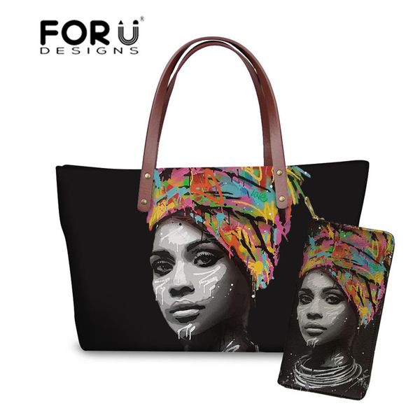 forudesigns women's 2pcs/set handbags black art african girls printing shoulder tote bag ladies travel beach hand bags females
forudesigns women's 2pcs/set handbags black art african girls printing shoulder tote bag ladies travel beach hand bags females