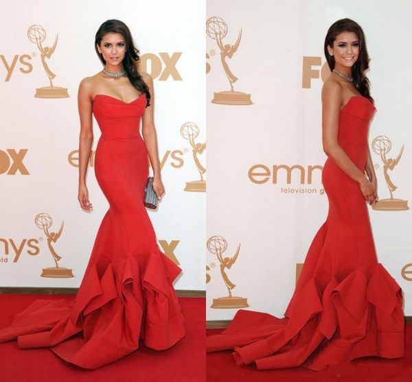 mermaid evening dress new arrival red satin strapless long formal elegant ruched evening gowns red carpet dresses, Black;red
mermaid evening dress new arrival red satin strapless long formal elegant ruched evening gowns red carpet dresses, Black;red