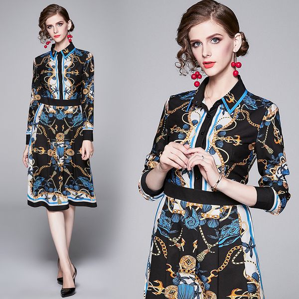 luxury elegant black floral pleated dress women long sleeve lapel neck printed party prom ladies runway dress casual office designer dresses, Black;gray
luxury elegant black floral pleated dress women long sleeve lapel neck printed party prom ladies runway dress casual office designer dresses, Black;gray