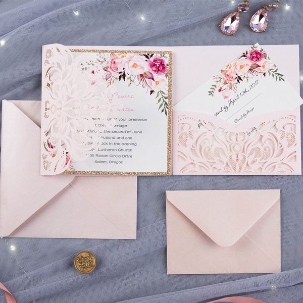 100 шт / много) лидирующий персонализировать laser pink wedding card gold glittery square день рождения крестины пригласительный билет ic13
100 шт / много) лидирующий персонализировать laser pink wedding card gold glittery square день рождения крестины пригласительный билет ic13