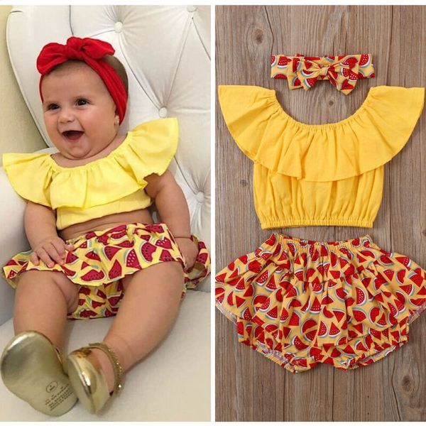 toddler baby girls yellow watermelon printed pants headband 3pcs set new 2020 summer, White
toddler baby girls yellow watermelon printed pants headband 3pcs set new 2020 summer, White
