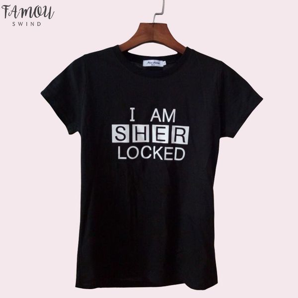 sherlock holmes women t shirt i am sher locked print funny flutter sleeve cotton casual tee shirt femme fashion brand harajuku, White
sherlock holmes women t shirt i am sher locked print funny flutter sleeve cotton casual tee shirt femme fashion brand harajuku, White