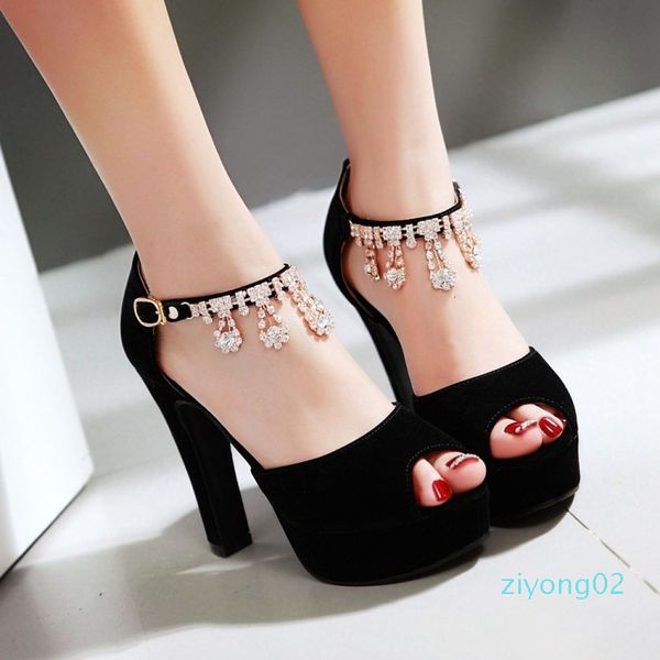 designer-e rhinestone chain thick heel platform sandals women designer sandals come with box 02z, Black
designer-e rhinestone chain thick heel platform sandals women designer sandals come with box 02z, Black