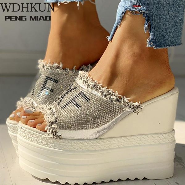 wdhkun drop ship crystals wedges high heels leisure summer sandal woman shoes women platform mules slippers, Black
wdhkun drop ship crystals wedges high heels leisure summer sandal woman shoes women platform mules slippers, Black