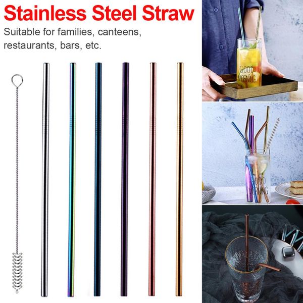 4pcs 304 stainless steel straw reusable metal drinking straw with cleaner brush for home party barware bar accessories
4pcs 304 stainless steel straw reusable metal drinking straw with cleaner brush for home party barware bar accessories