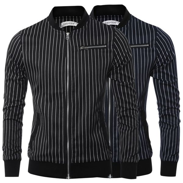 autumn clothing fashion stripes design casual stand collar slim fit men jacket t78, Black;brown
autumn clothing fashion stripes design casual stand collar slim fit men jacket t78, Black;brown