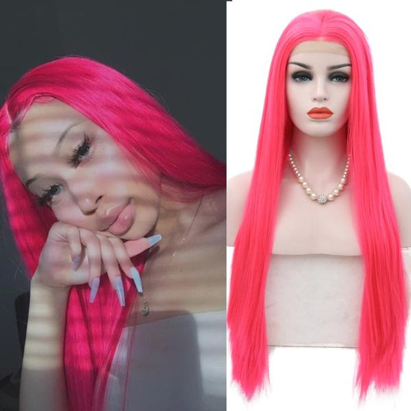 quinlux wigs synthetic hair pink long straight wig for women lace front wigs heat resistant fiber natural hairline african hair, Black
quinlux wigs synthetic hair pink long straight wig for women lace front wigs heat resistant fiber natural hairline african hair, Black